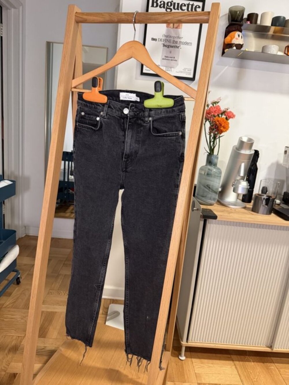 & Other Stories Washed Black Jeans 27/28